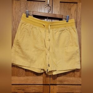 NWT- Orvis Womens Yellow Shorts Casual Drawstring Pull On Cotton Shorts  Size M
